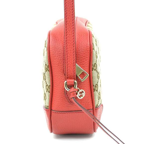 GUCCI Authentic Brown Leather Shoulder Bag
